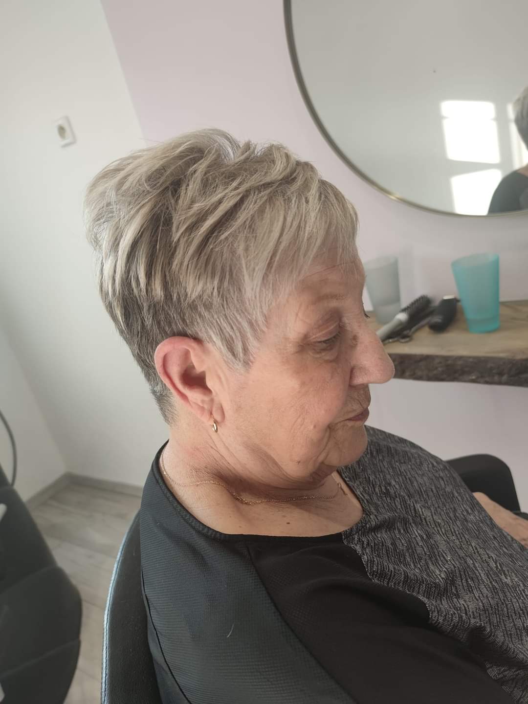 Coiffage finalisé au salon
